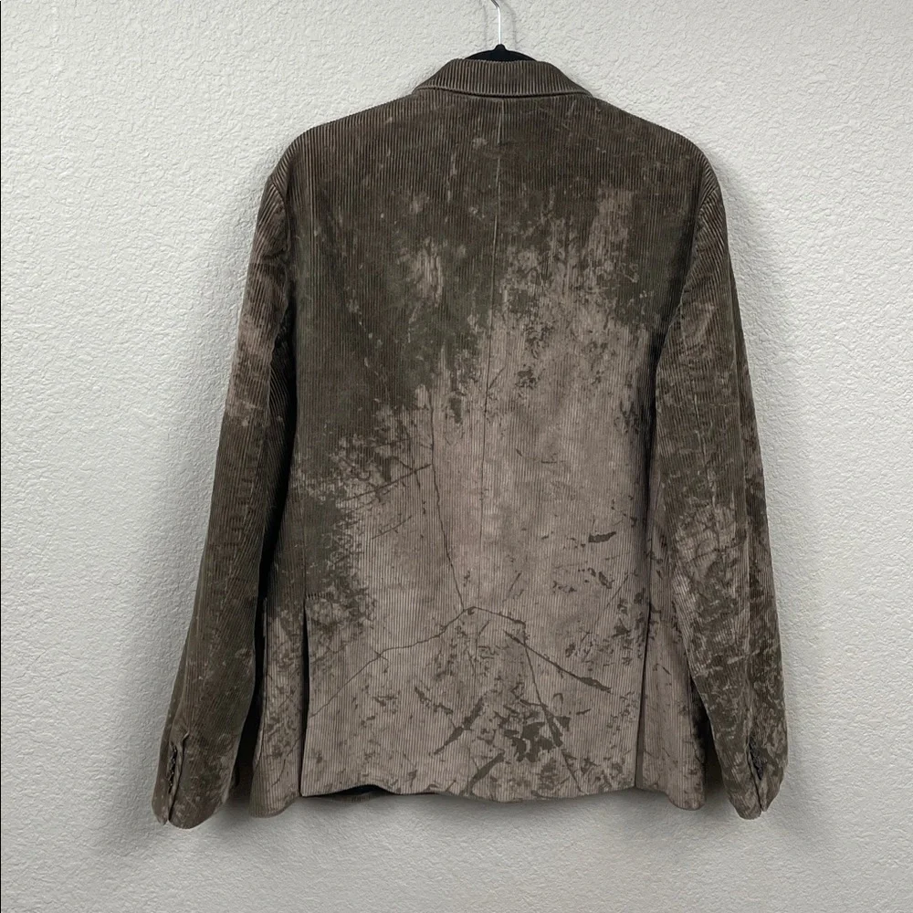 NWT Mauro Grifoni Ribbed Velvet Corduroy Blazer Sports Coat Brown IT Sz 54